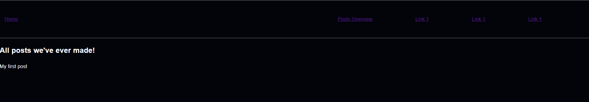 Second draft of the posts overview now only showing the item at index 0 inside all_posts